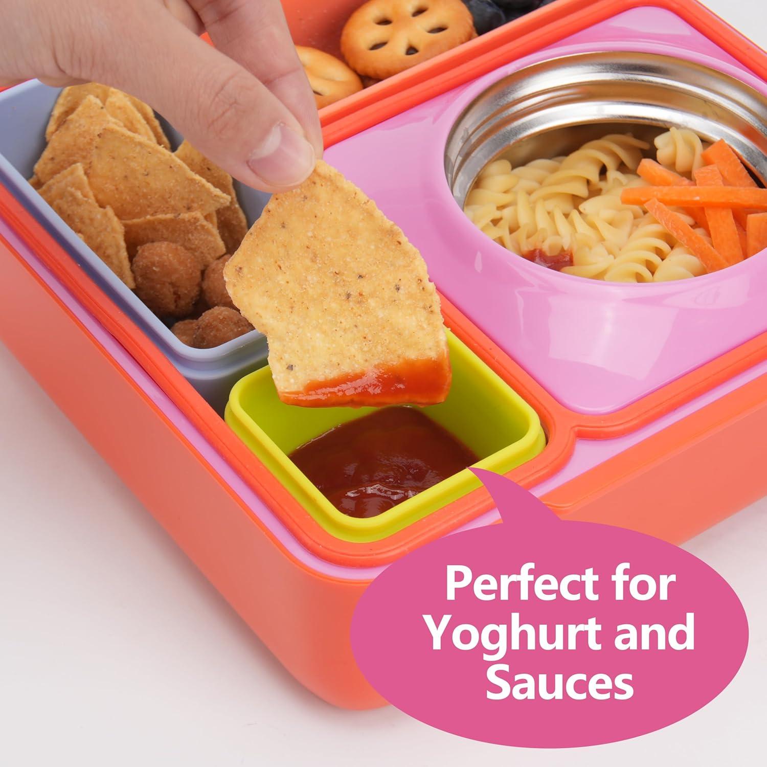 Contenedores de Dips VIOTIIN Silicona 4 Piezas A Prueba de Fugas