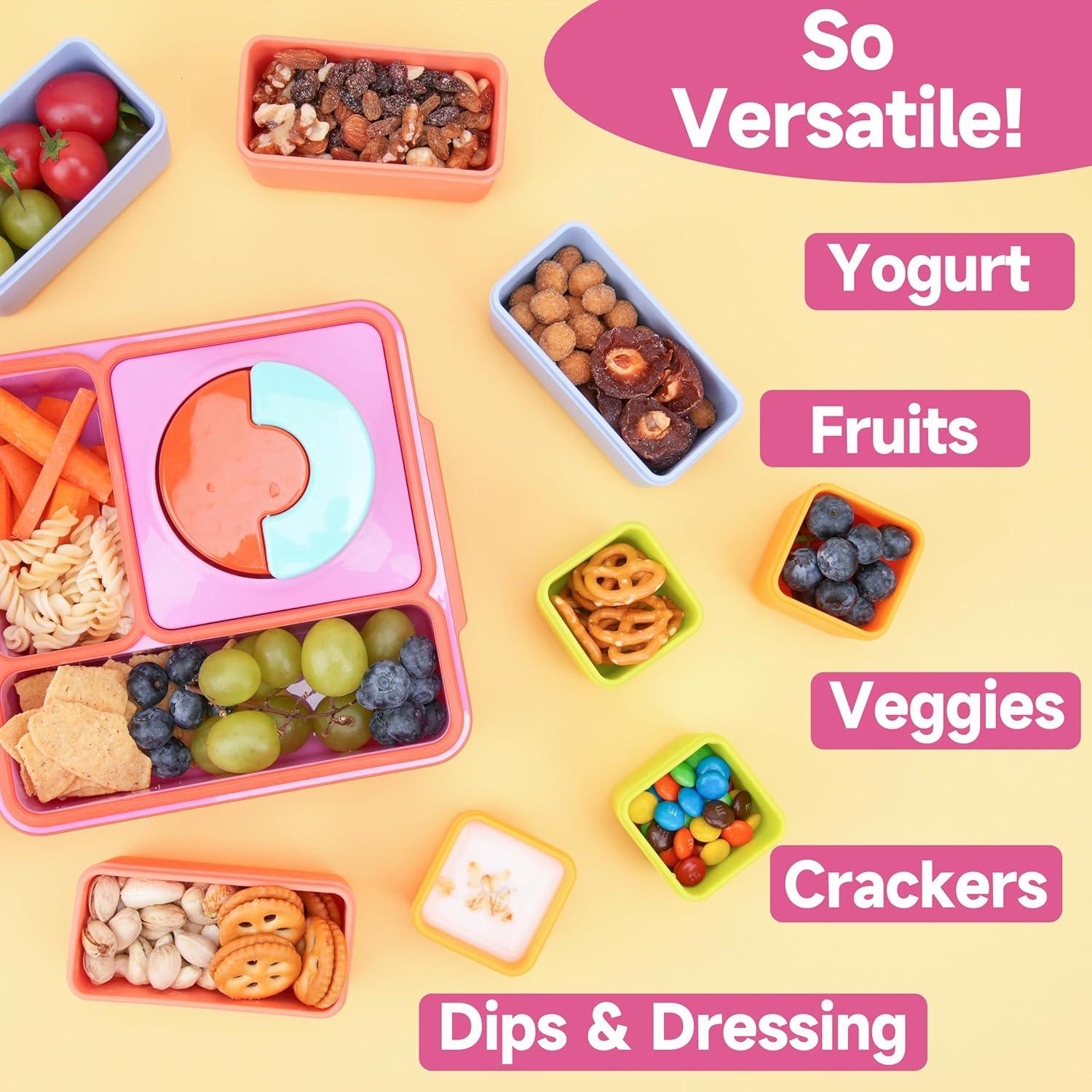 Contenedores de Dips VIOTIIN Silicona 4 Piezas A Prueba de Fugas