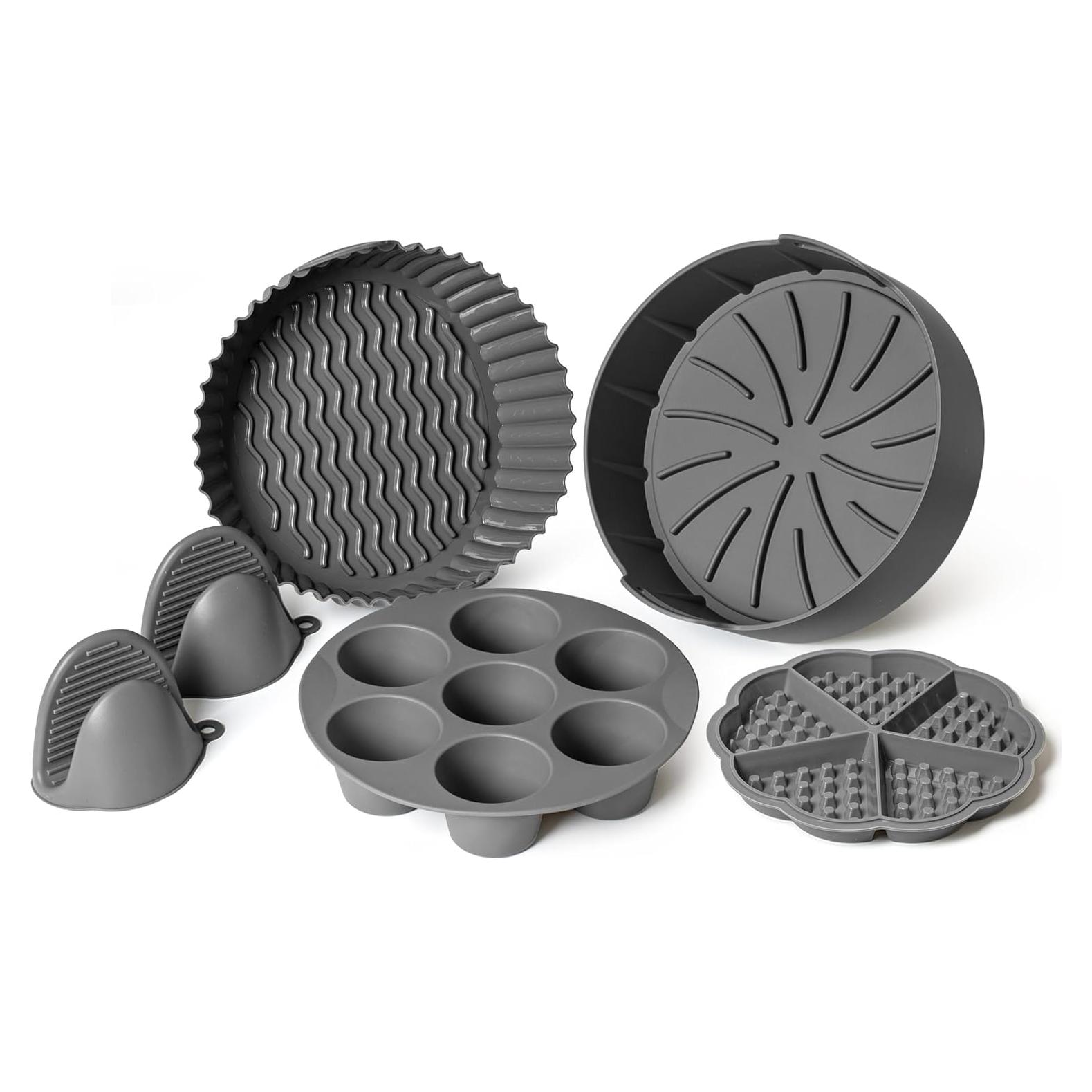 Conjunto de 5 forros de silicona Fuel-Up 22.1 cm para freidora