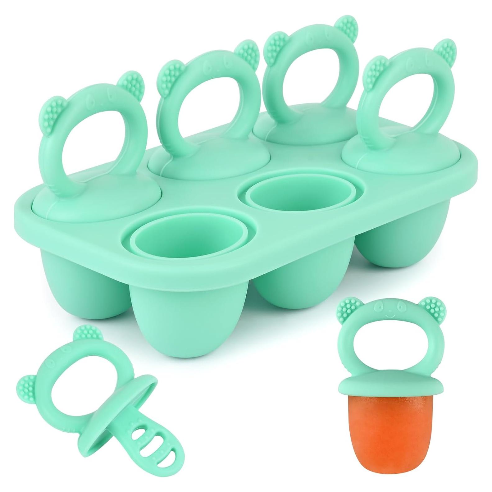 Molde de Paletas de Silicona Sakolla Verde para Niños 6 Cavidades