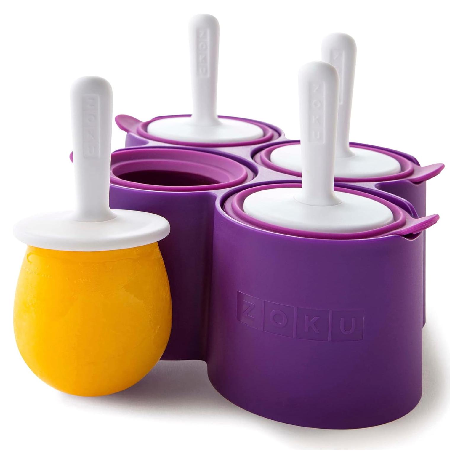 Moldes de Paletas Redondas ZOKU - 4 Silicona 103.5 ml