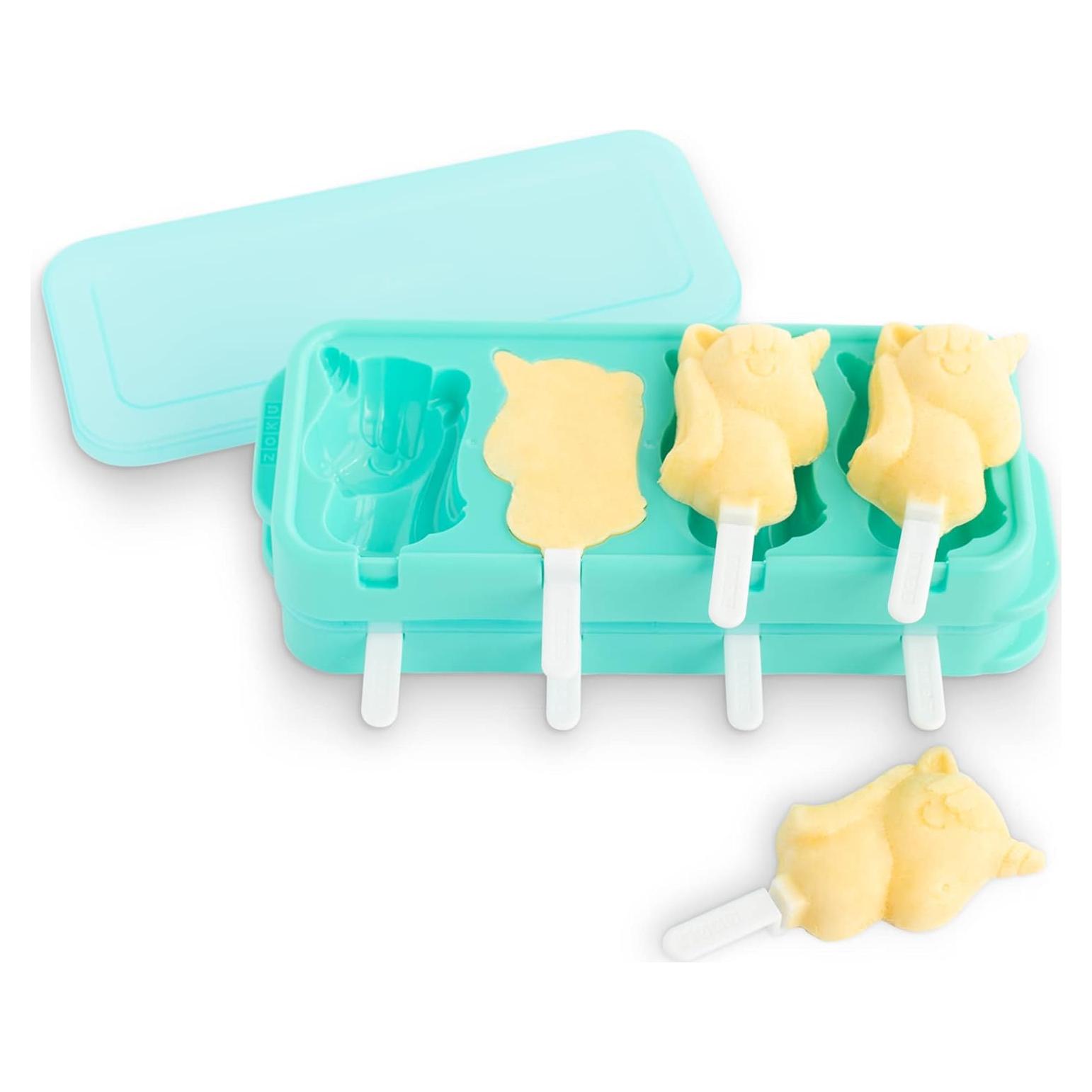 Moldes de Helado ZOKU Unicornio Set de 2, 4 Moldes Silicona 73.93ml