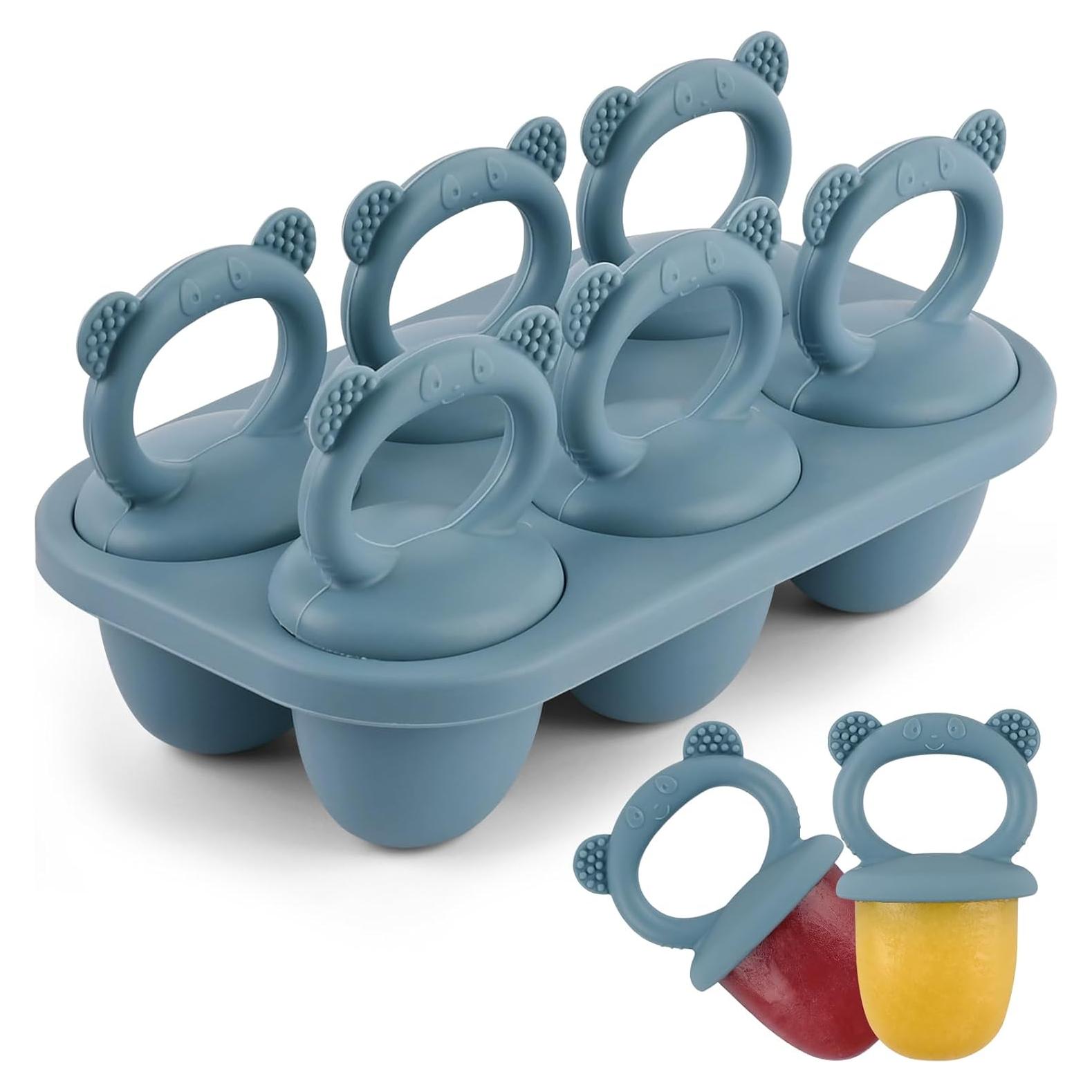 Moldes de Paletas de Silicona BokingOne 6 Cavidades Azul