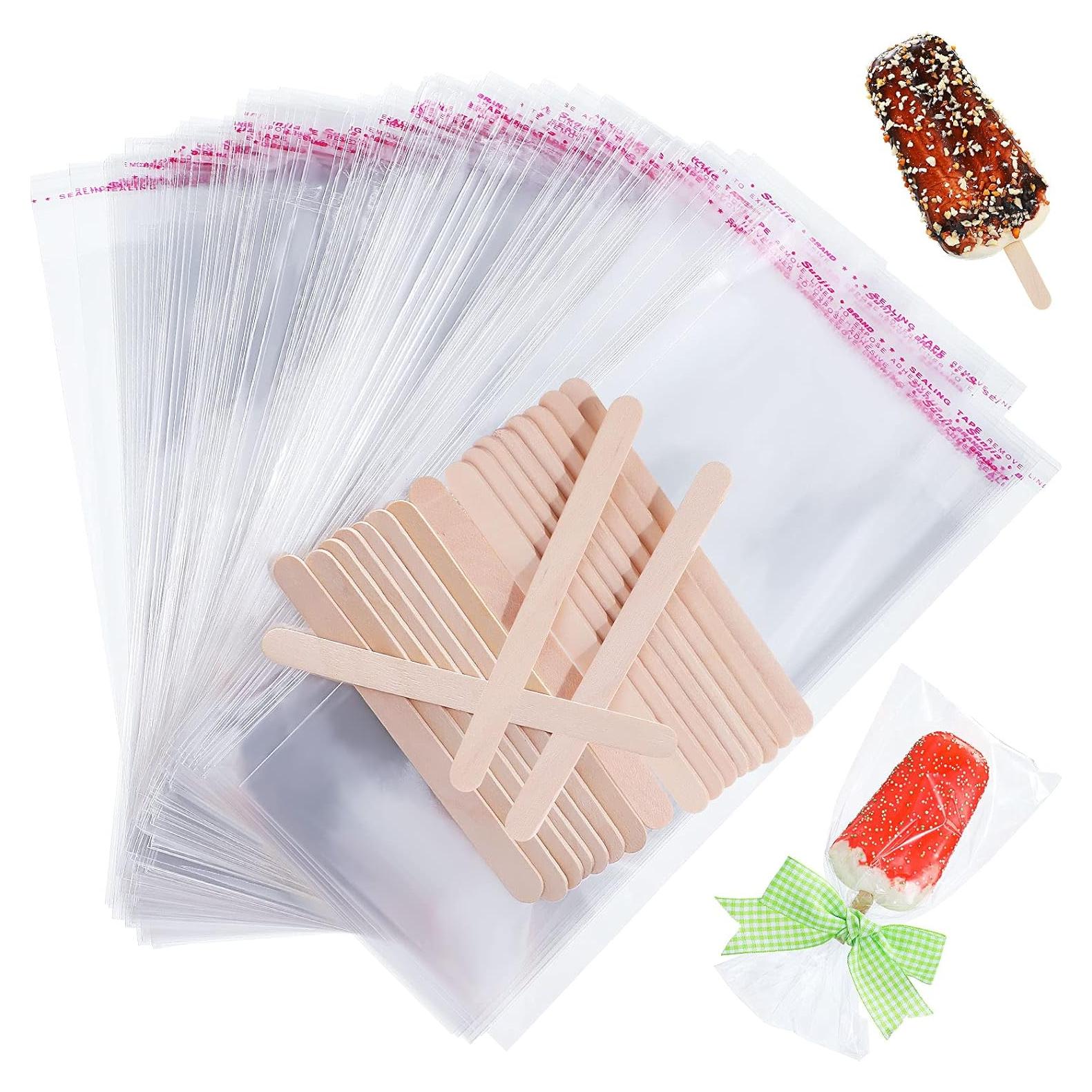 Juego de 300 Palitos de Helado y Bolsas Autoadhesivas Patelai