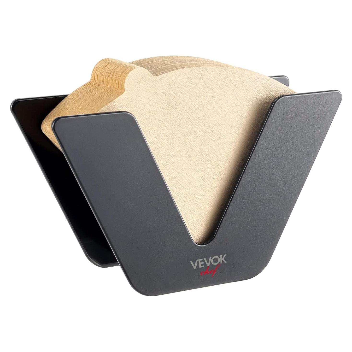 Soporte de Filtro de Café VEVOK CHEF con 100 Filtros de Papel