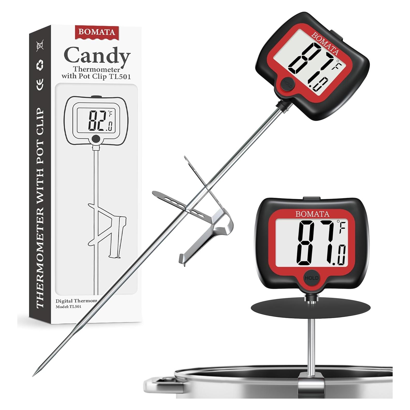 Termómetro Digital de Caramelo BOMATA TL501 con Clip y Pantalla Rotativa