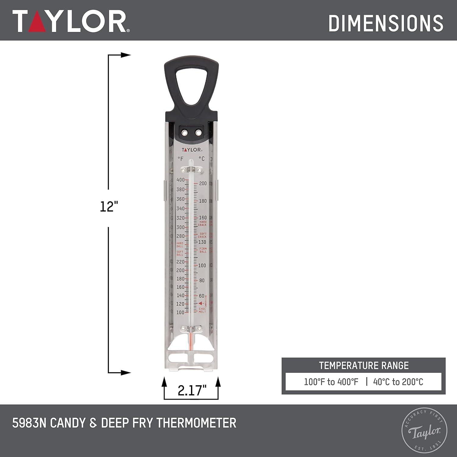 Termómetro de Caramelo y Freír Profundo Taylor 30.48 cm