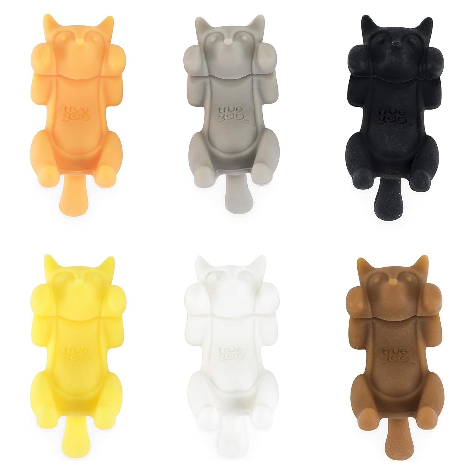 Encantos de Silicona para Bebidas TrueZoo - 6 Marcadores de Gato