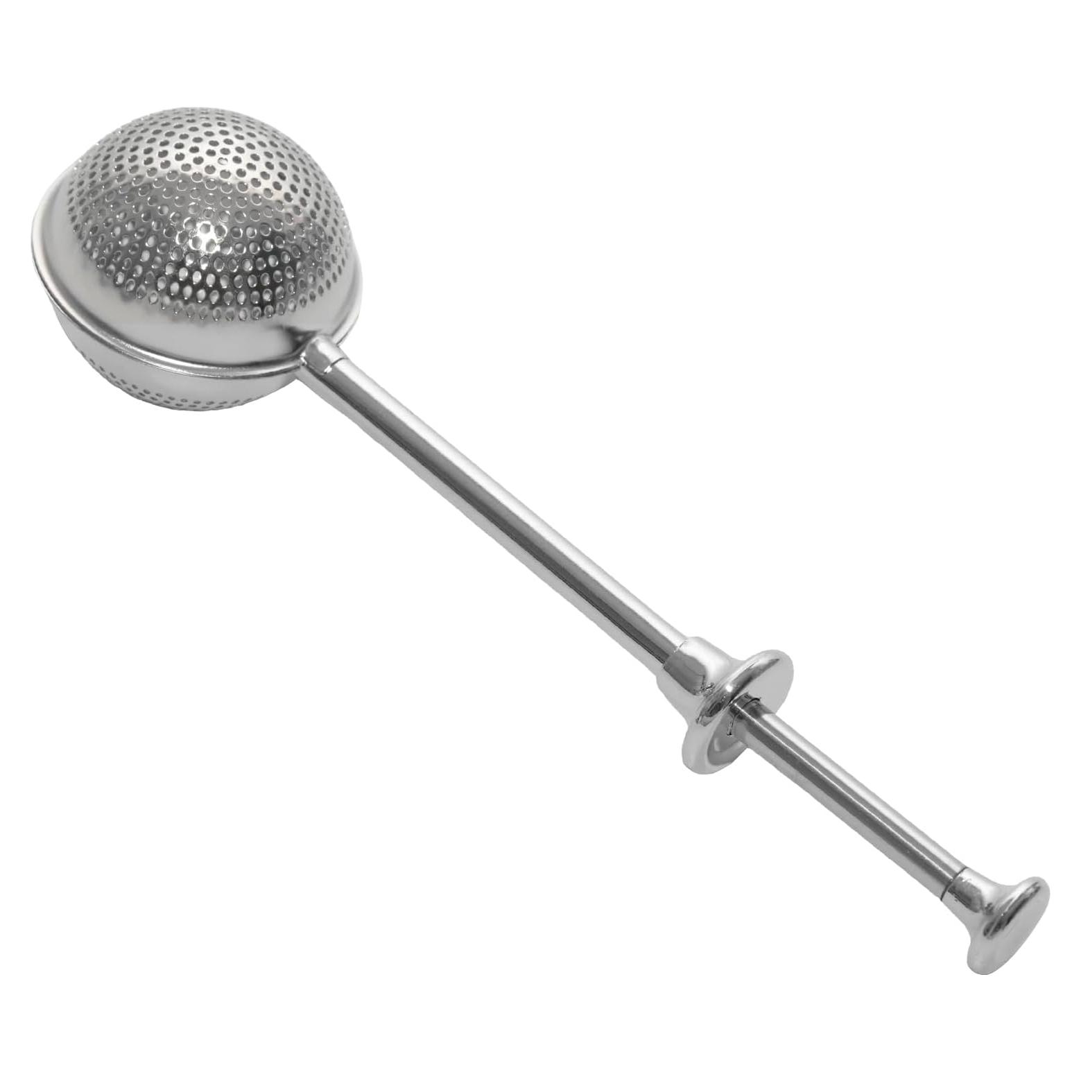 Colador de Té de Acero Inoxidable Anphly - Prensa y Filtro 18 cm