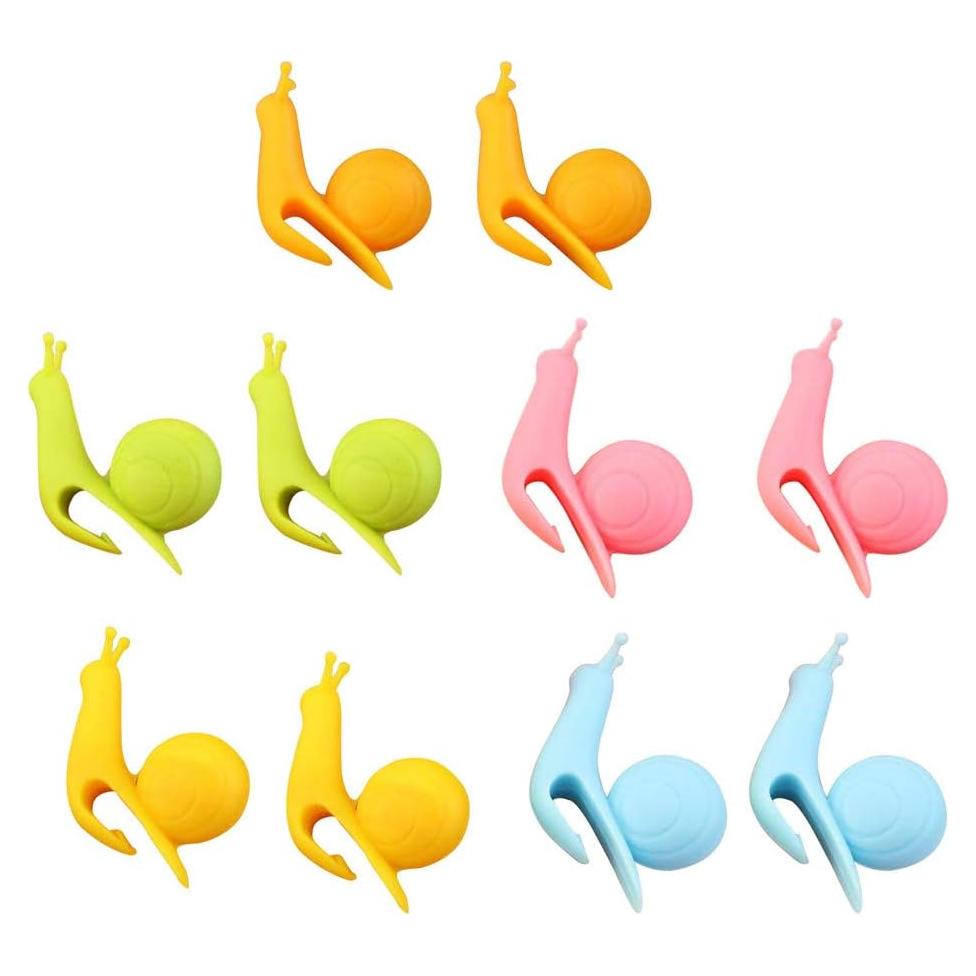 10 Infusores de Té de Silicona Caracol Dreamxue - Colorido