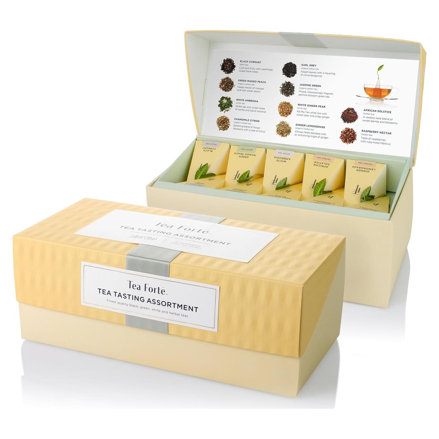 Caja de Regalo de Té Tea Forte - Asortimento 20 Infusores