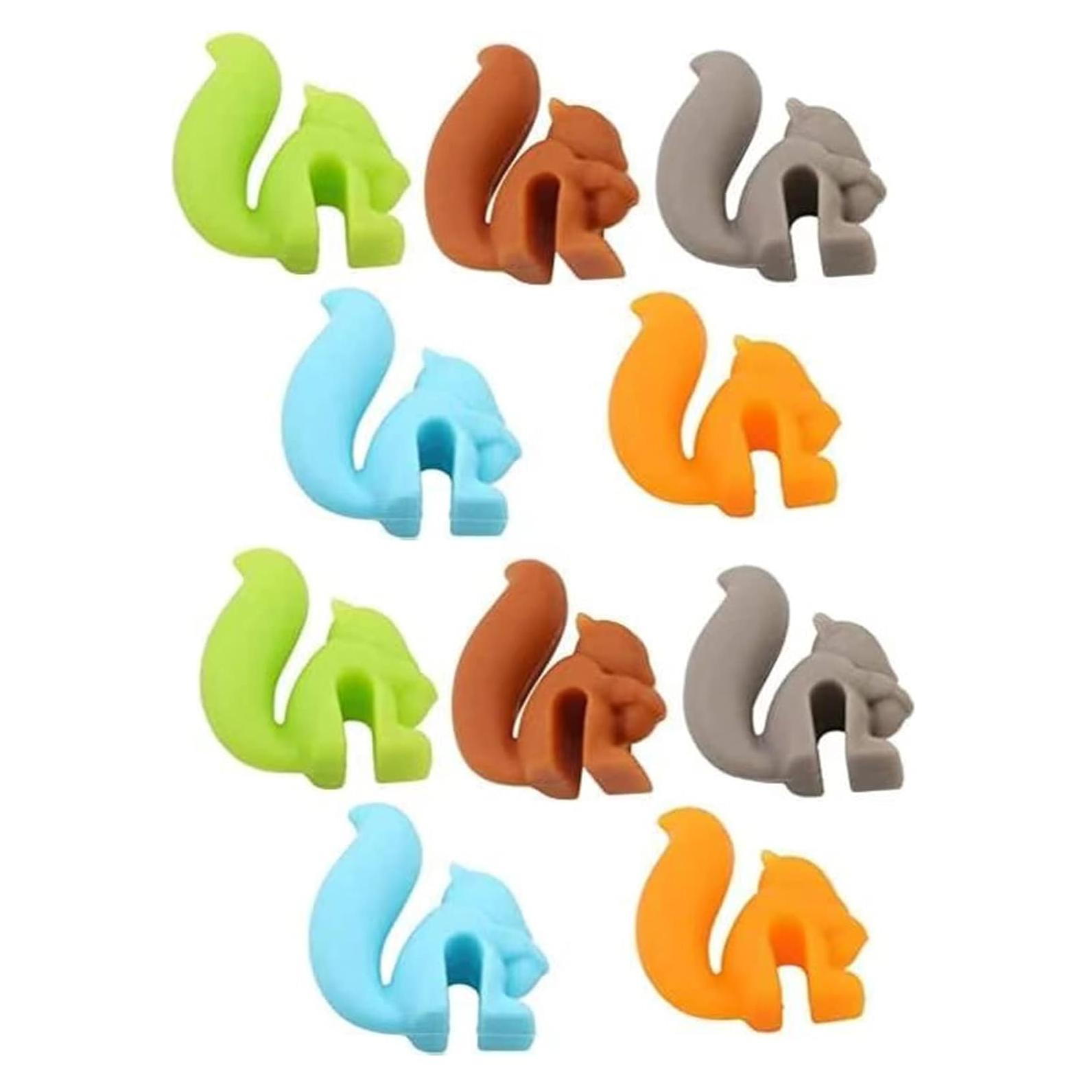 Set de 10 Soportes para Bolsa de Té Ardilla Silicona Dreamxue