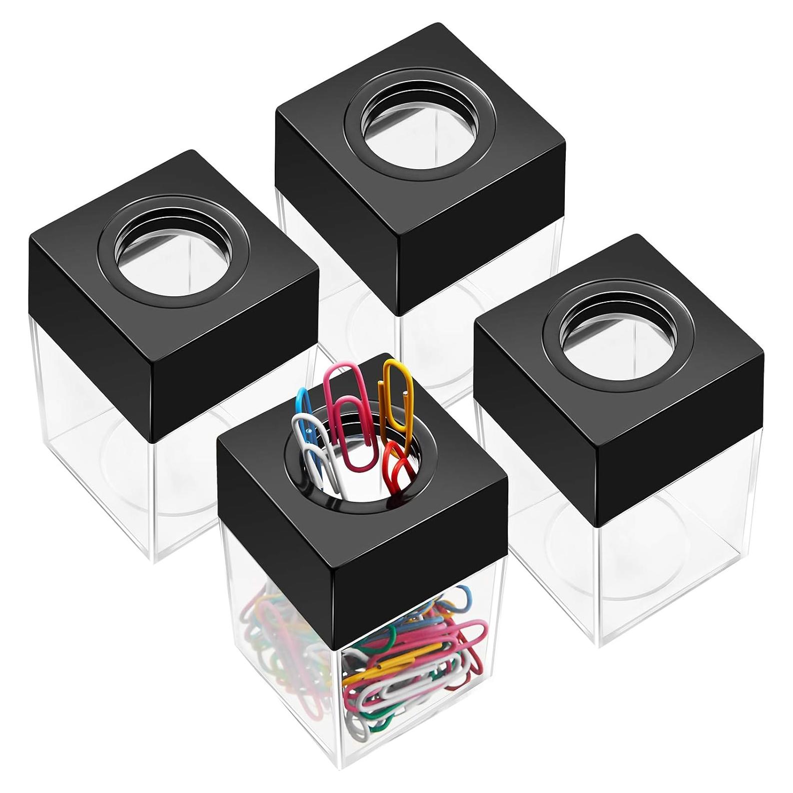 Soporte Dispensador de Clips Magnéticos Outus 4 Piezas Negro