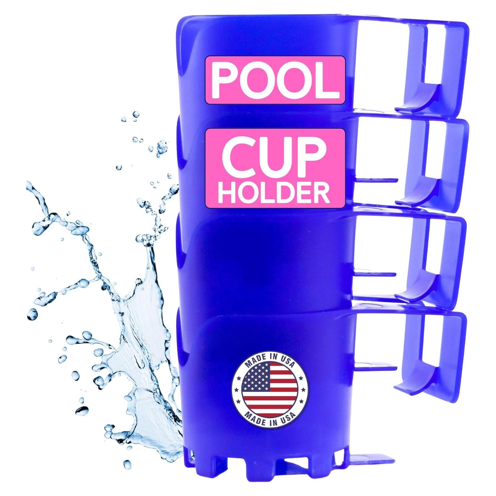 Soporte para vasos de piscina Storage Theory - Clip-on Azul - 4 Paquetes