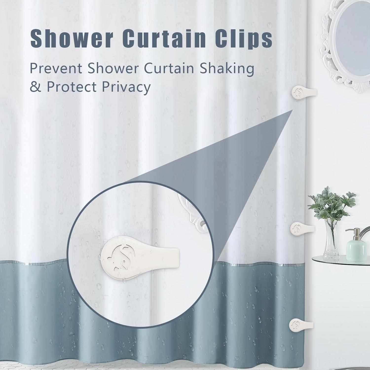 Clips Magnéticos de Silicona Vaszu para Cortinas de Ducha - 3 Paquetes