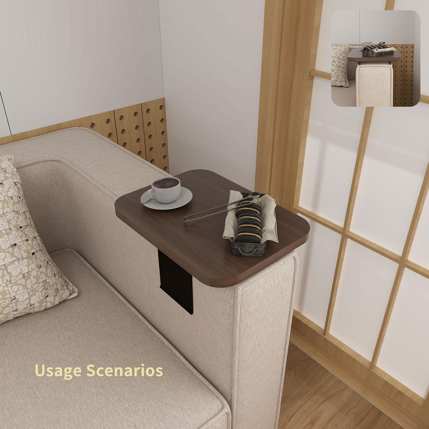 Bandeja para brazo de sofá ajustable JANHOLOHANG 38x27 cm