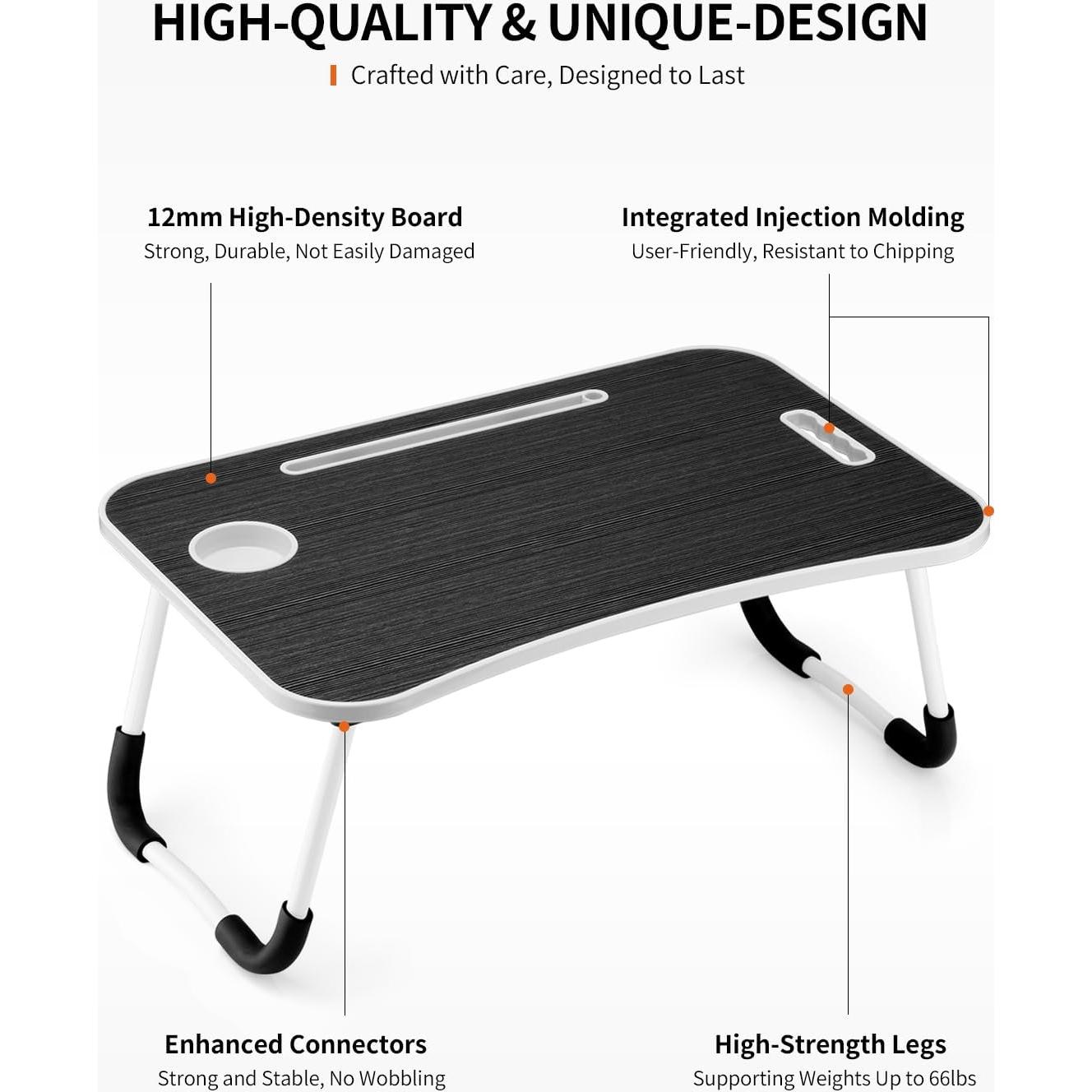 Mesa Plegable para Laptop FISYOD 59.7x39.9 cm Negra