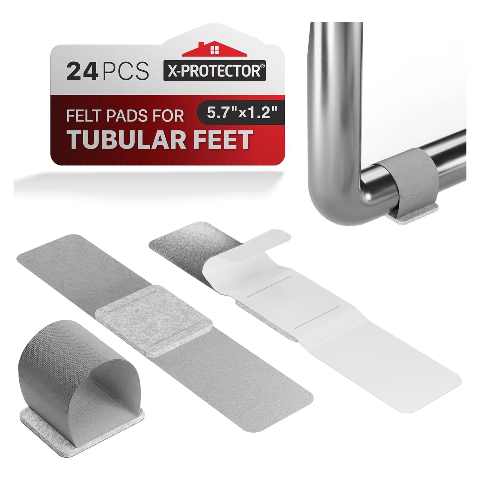 X-Protector 24 Protectores de Suelo para Sillas de Trineo Gris