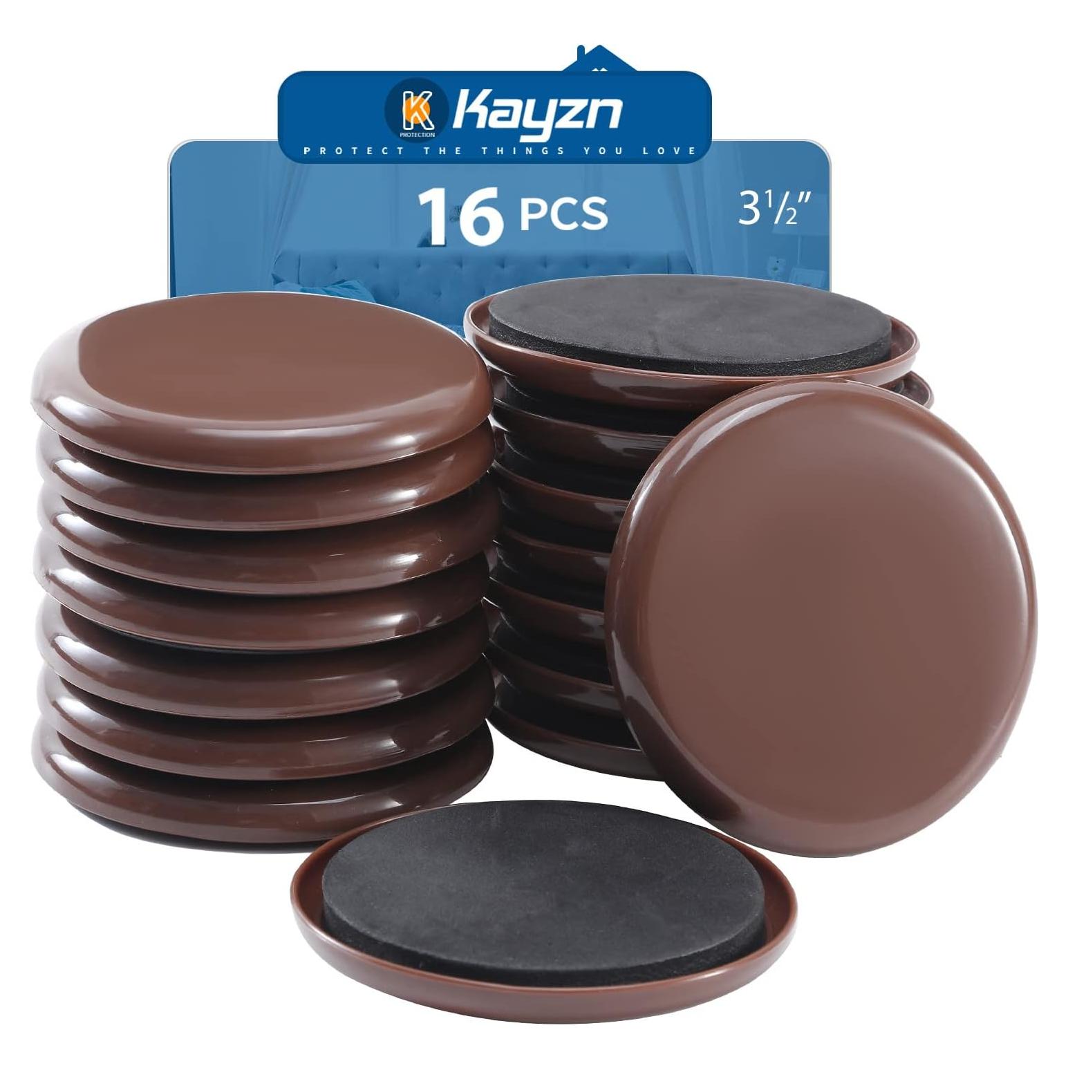 Deslizadores de Muebles Kayzn 16 PCS 8.89 cm para Alfombra