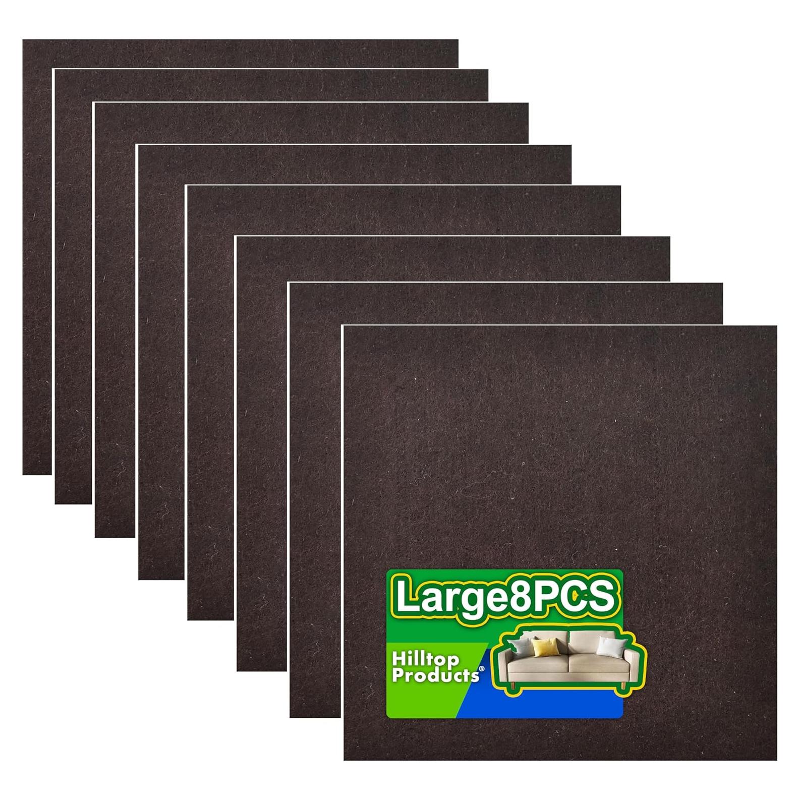 Almohadillas de Fieltro Cuadradas Autoadhesivas Hilltop - 8 Piezas