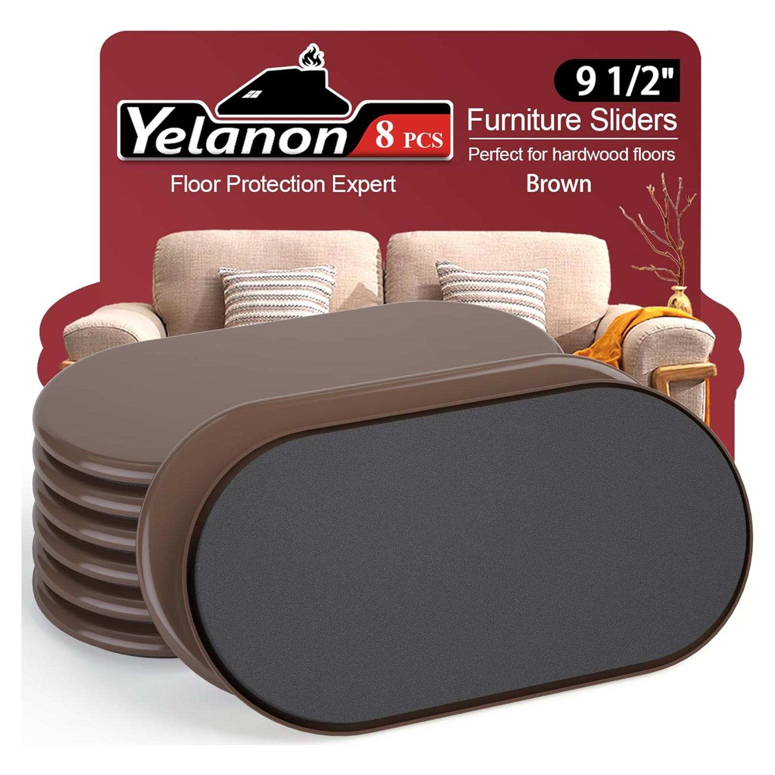 Deslizadores de Muebles Yelanon 8 pcs 24.1 cm Marrón para Alfombra