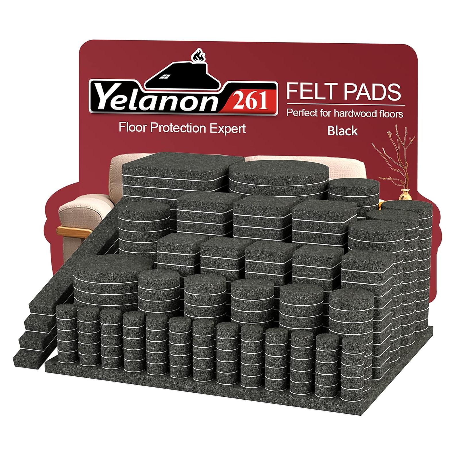 Almohadillas de Fieltro Yelanon 261 Pcs Protectores Piso Madera