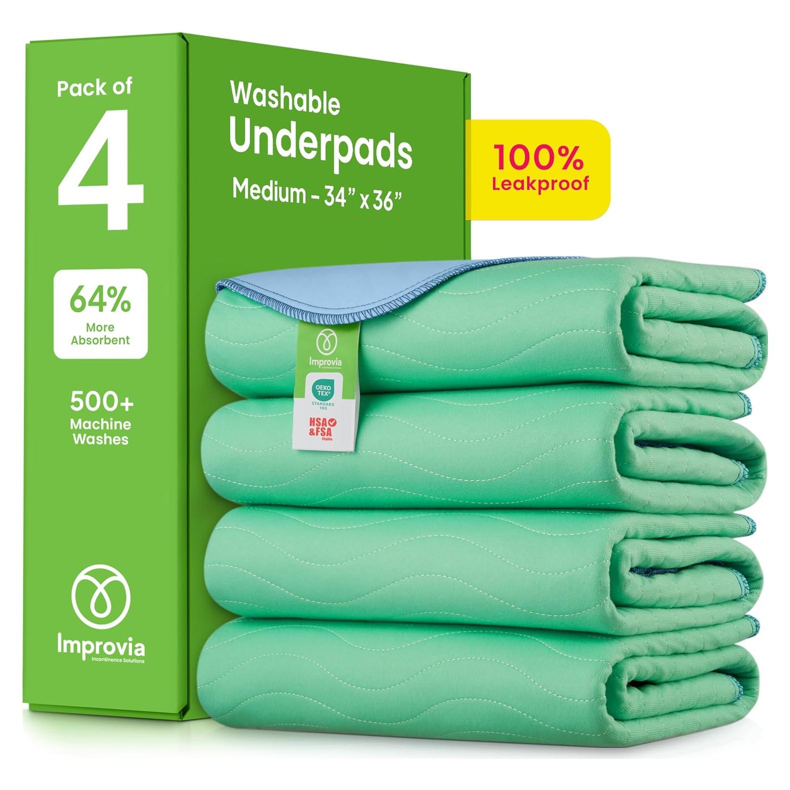 Almohadillas Lavables IMPROVIA 86x91 cm - Paquete de 4