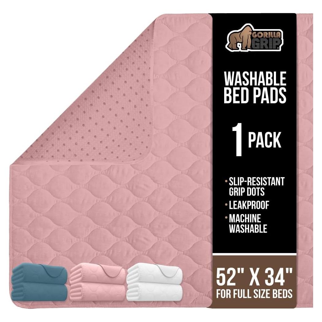 Almohadilla Lavable GORILLA GRIP 132x86 cm Rosa Antideslizante