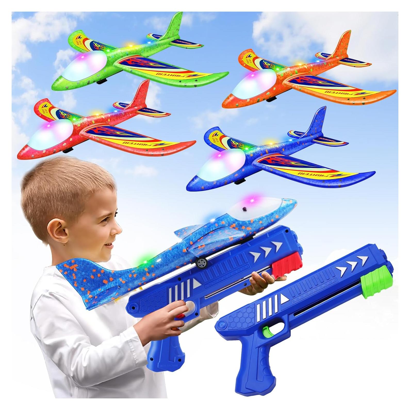 Paquete de 4 Lanzadores de Aviones Wesfuner con LED