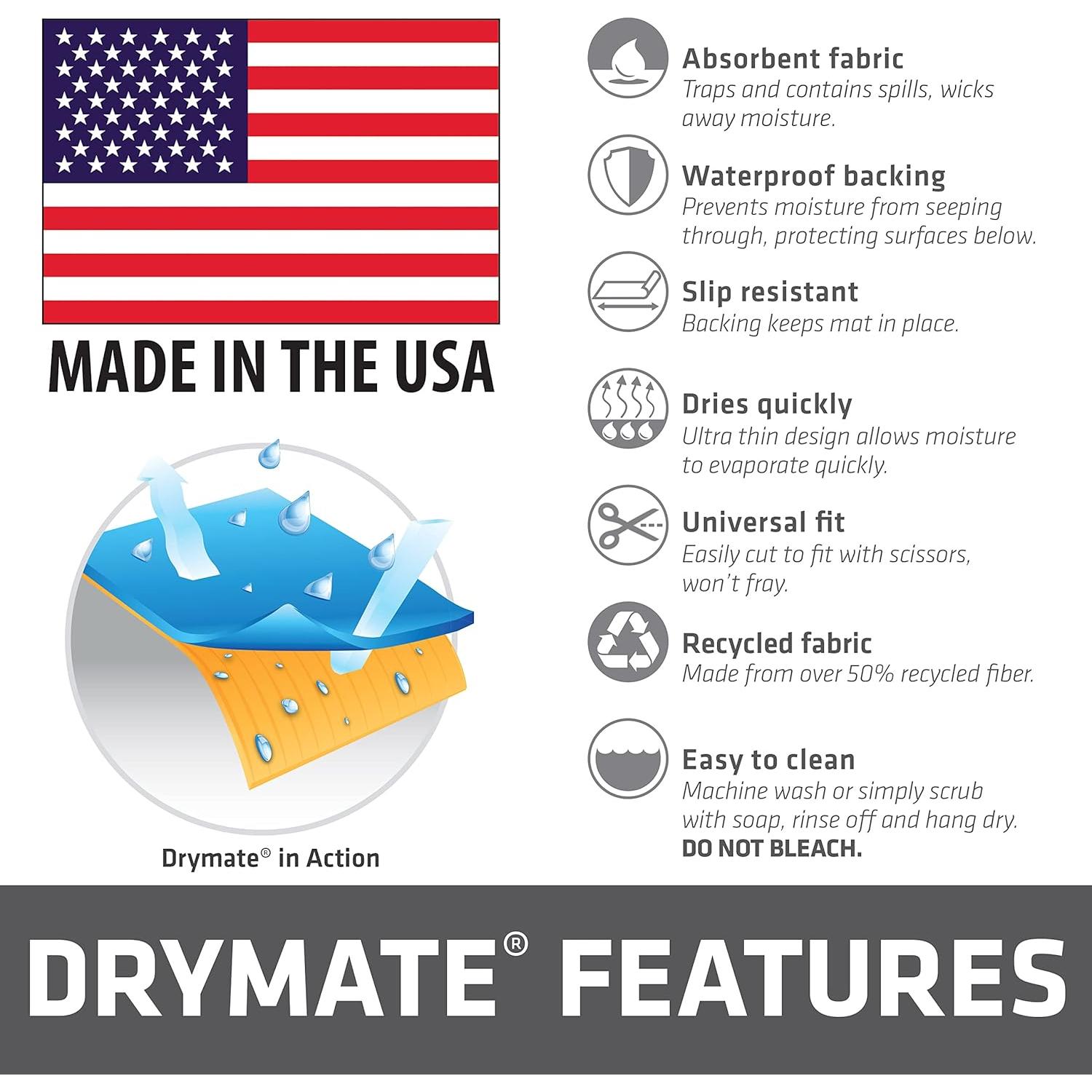 Alfombra Protectora XL Drymate 24x59 Gris Claro Antideslizante