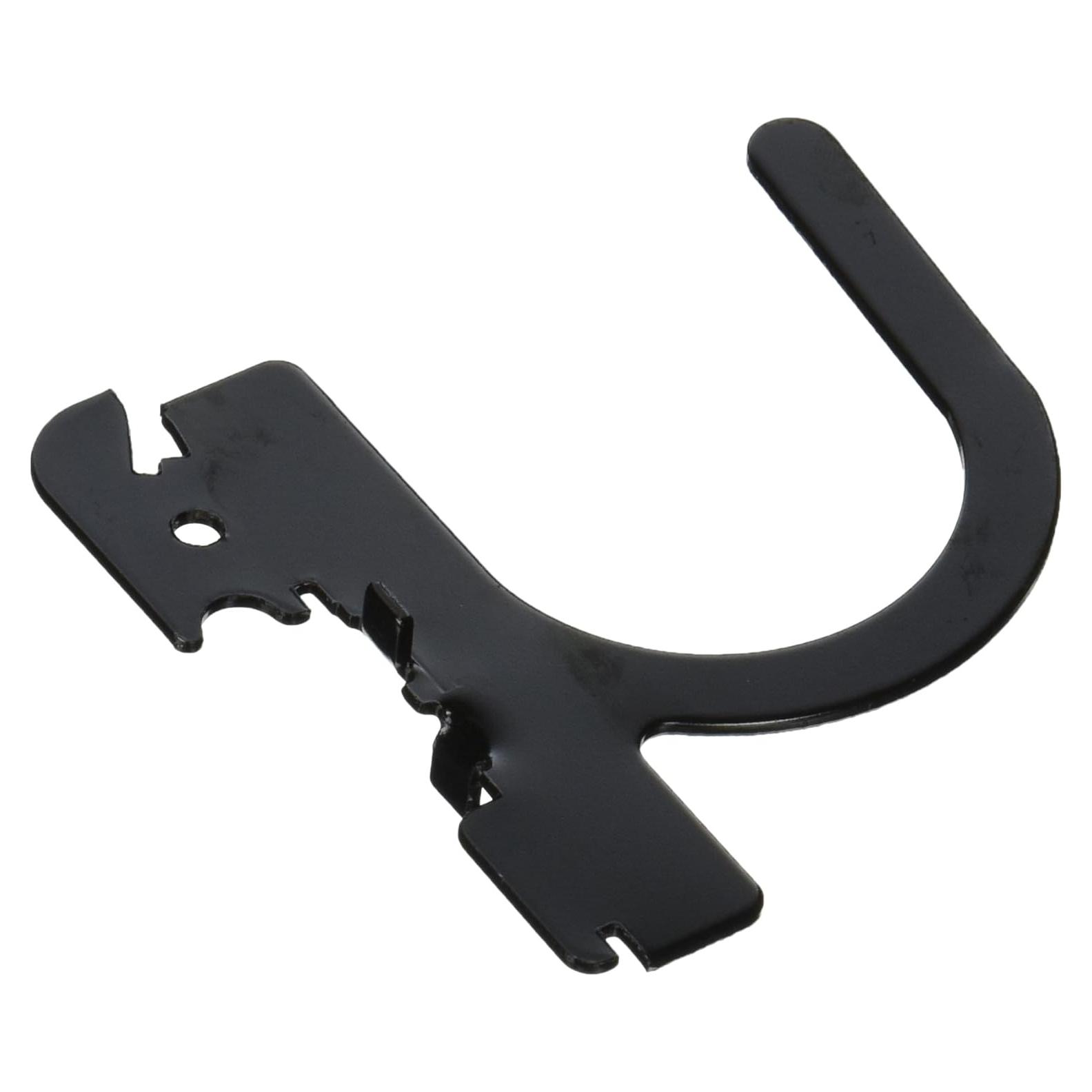 Gancho U Ranurado Wall Control 7.62 cm Negro - 2 Piezas