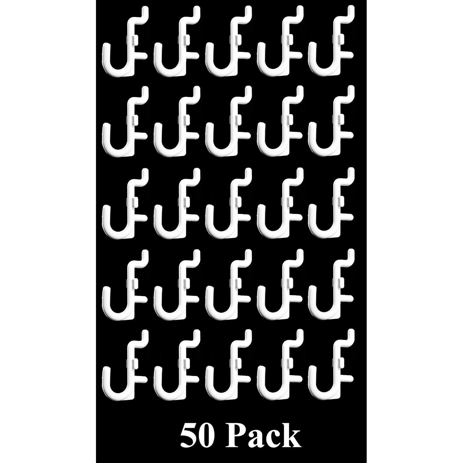 Ganchos de Plástico J No Bloqueables JSP 50 Unidades Blanco