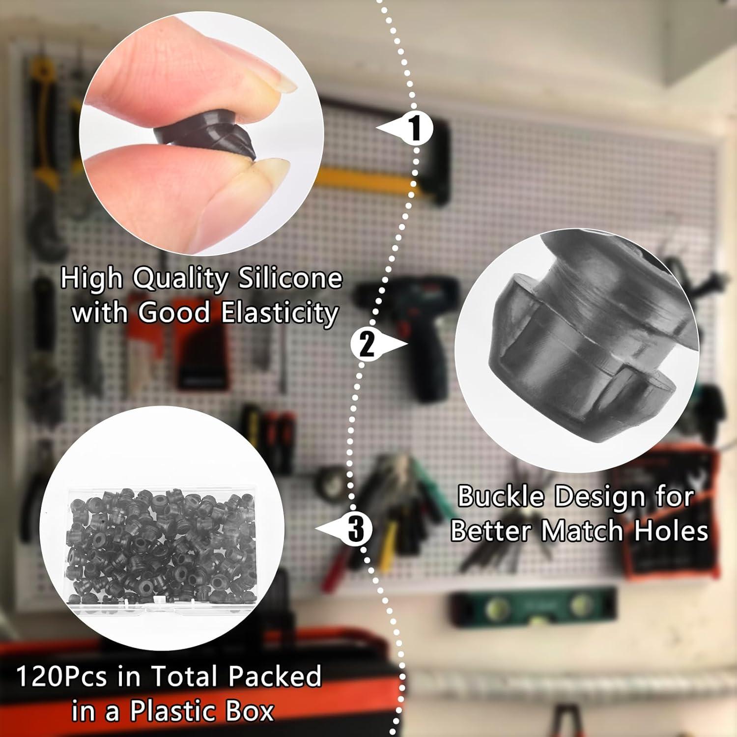 Bloques de Gancho para Tablero de Clavos AccEncyc 120 Pcs