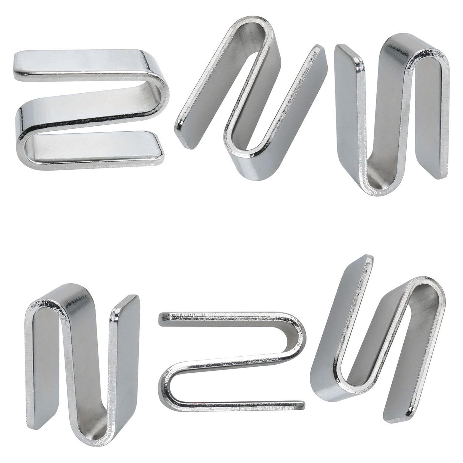 6 Ganchos en S de Alambre ITROLLE Niquelados 15x34mm