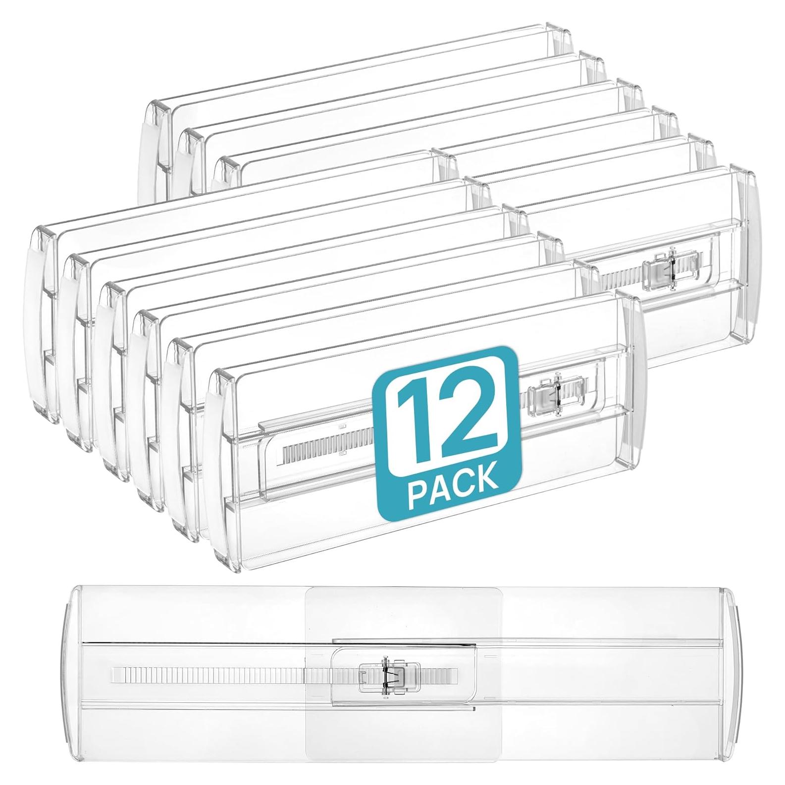 Divisores de Cajones Vtopmart 12 Piezas Ajustables 10.2-16.6 cm