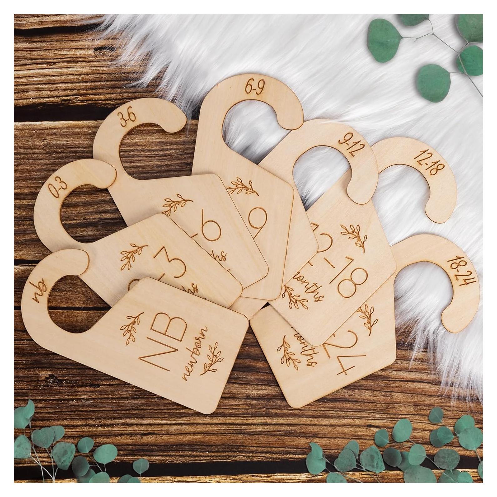 Divisores de Armario para Bebés Giftacity - 7 Organizadores de Madera