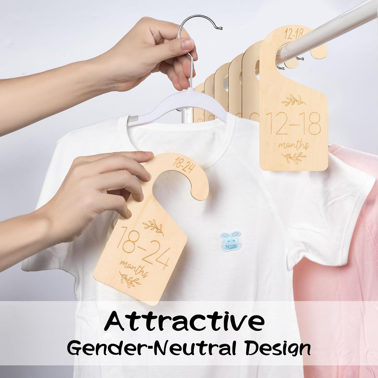 Divisores de Armario para Bebés Giftacity - 7 Organizadores de Madera