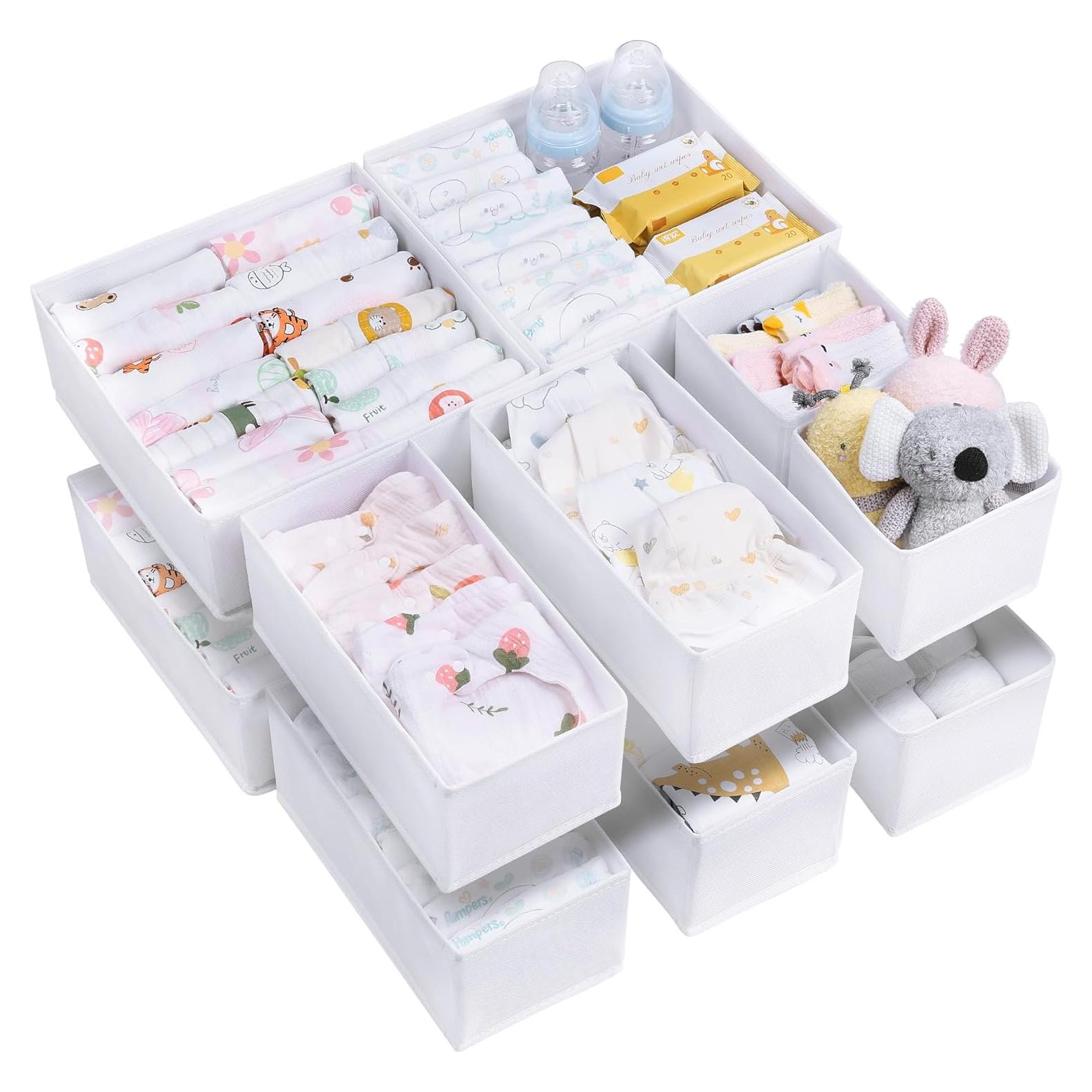 Organizador de Ropa para Bebés Vtopmart 12 Piezas Tela Plegable