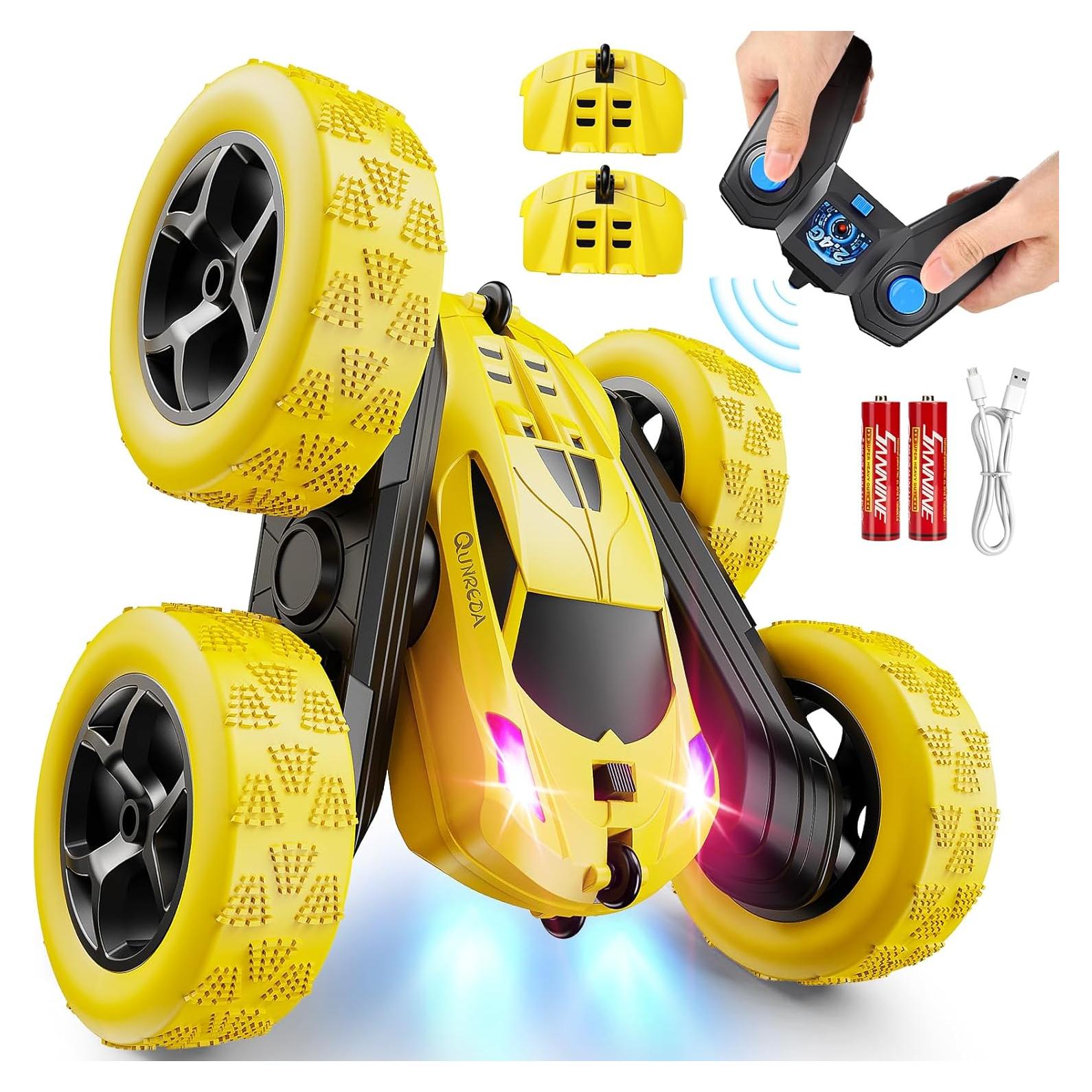 Coche RC QUNREDA Amarillo Acrobacias 4WD 360° Todo Terreno