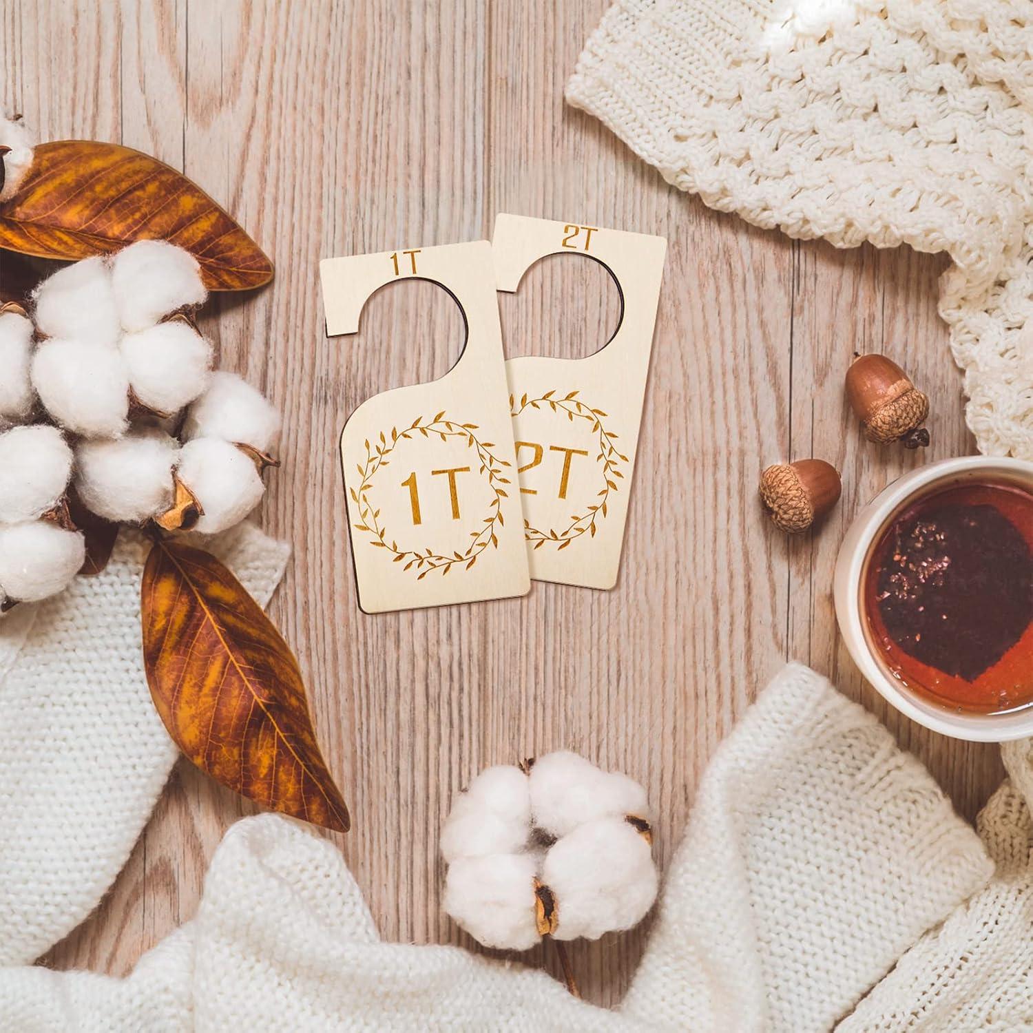 Divisores de Closet de Madera Patelai 7 Pcs para Bebés 1T a 7T