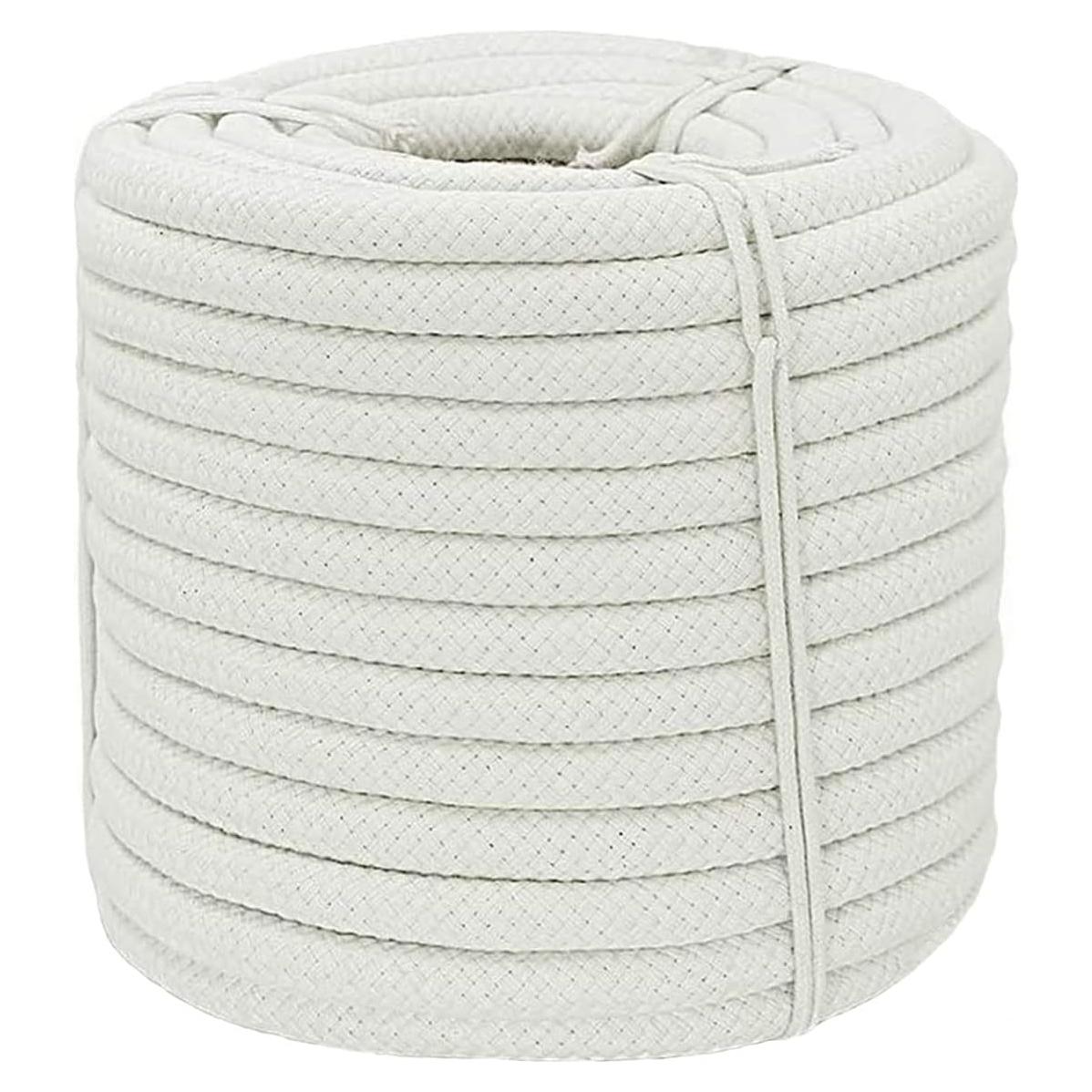 Cuerda de Algodón Trenzada YUZENET 1 cm x 30.48 m Natural