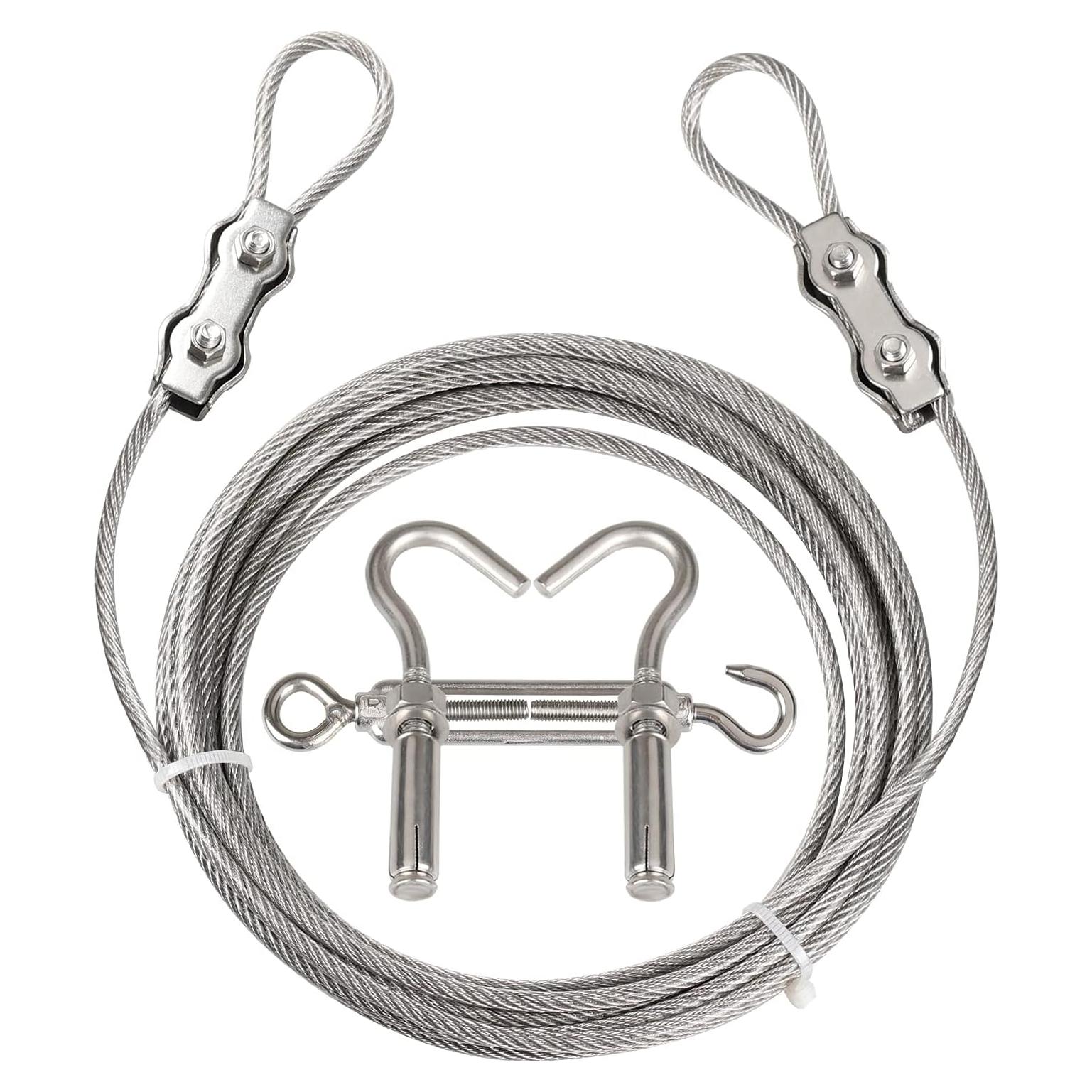 Cuerda para Ropa Portátil Skysunny 6m Acero Inoxidable Resistente