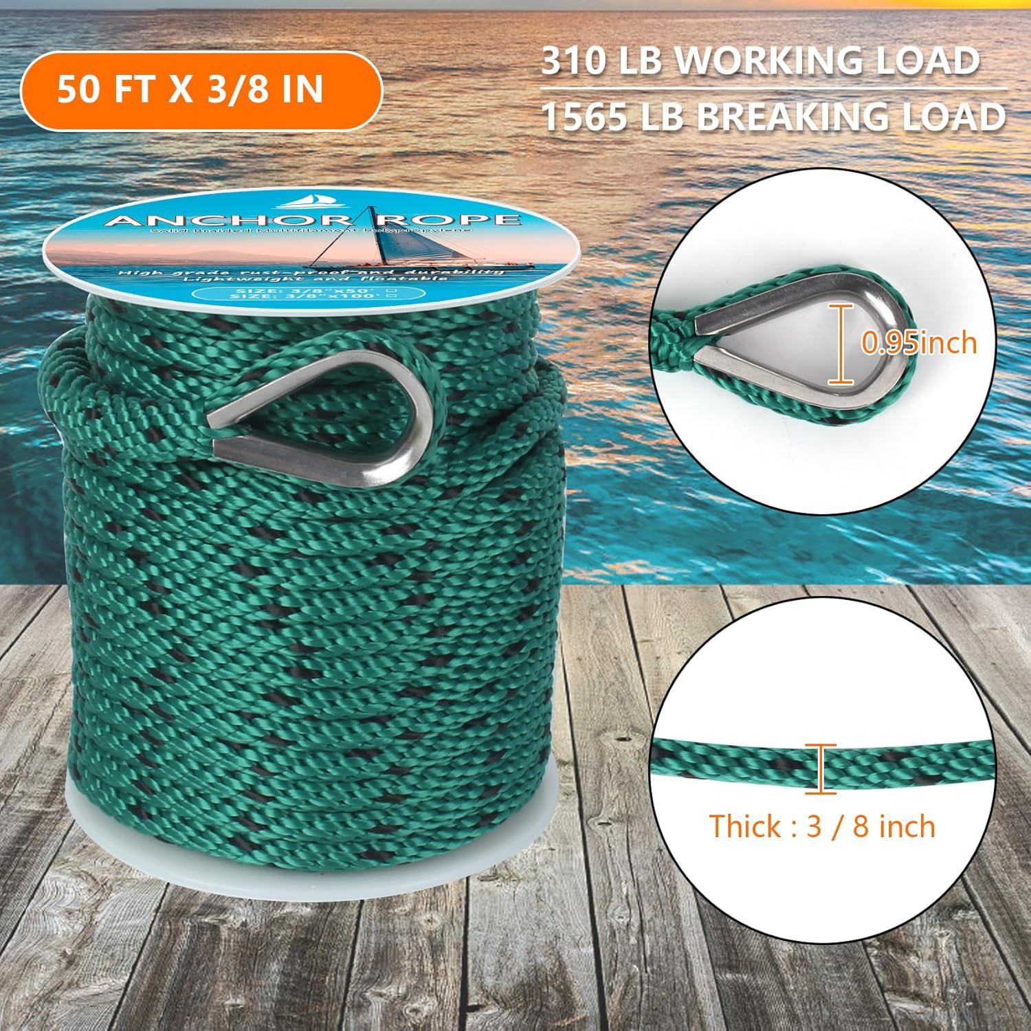 Cuerda de Ancla WTMore 15.24 m x 0.95 cm Polipropileno