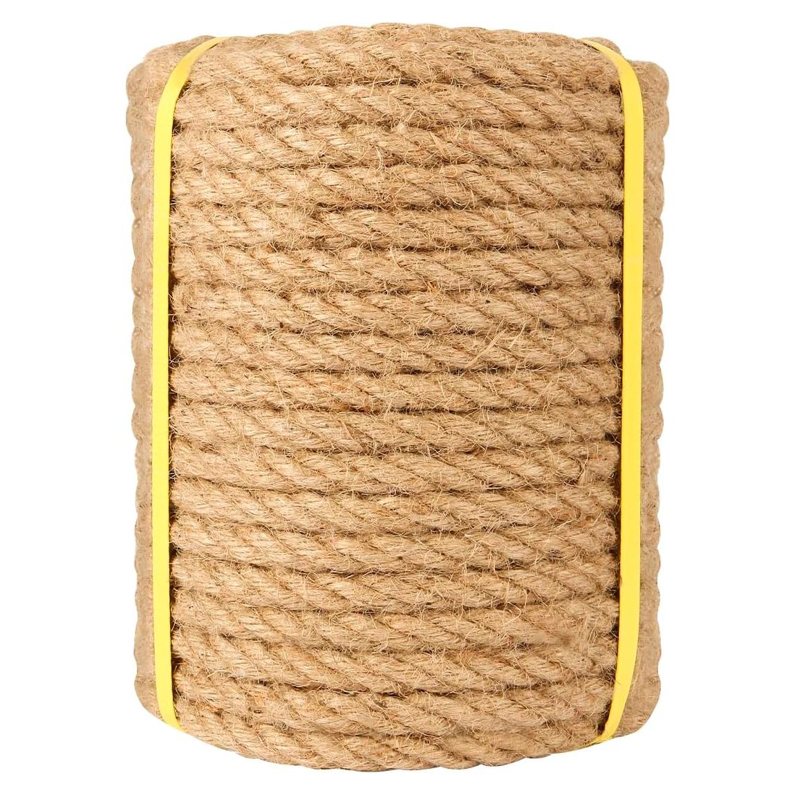 Cuerda de yute trenzada RIVERLIN 30.48m 1.27cm alta resistencia