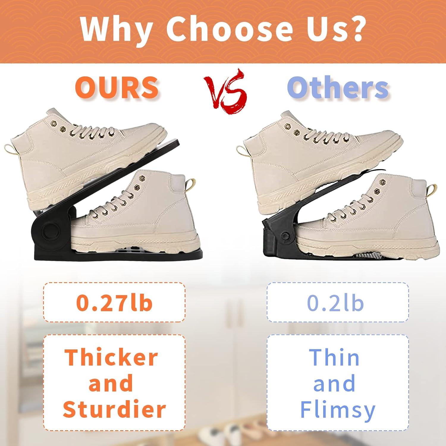 Organizador de Zapatos YIHATA Blanco 16 Piezas Ajustable