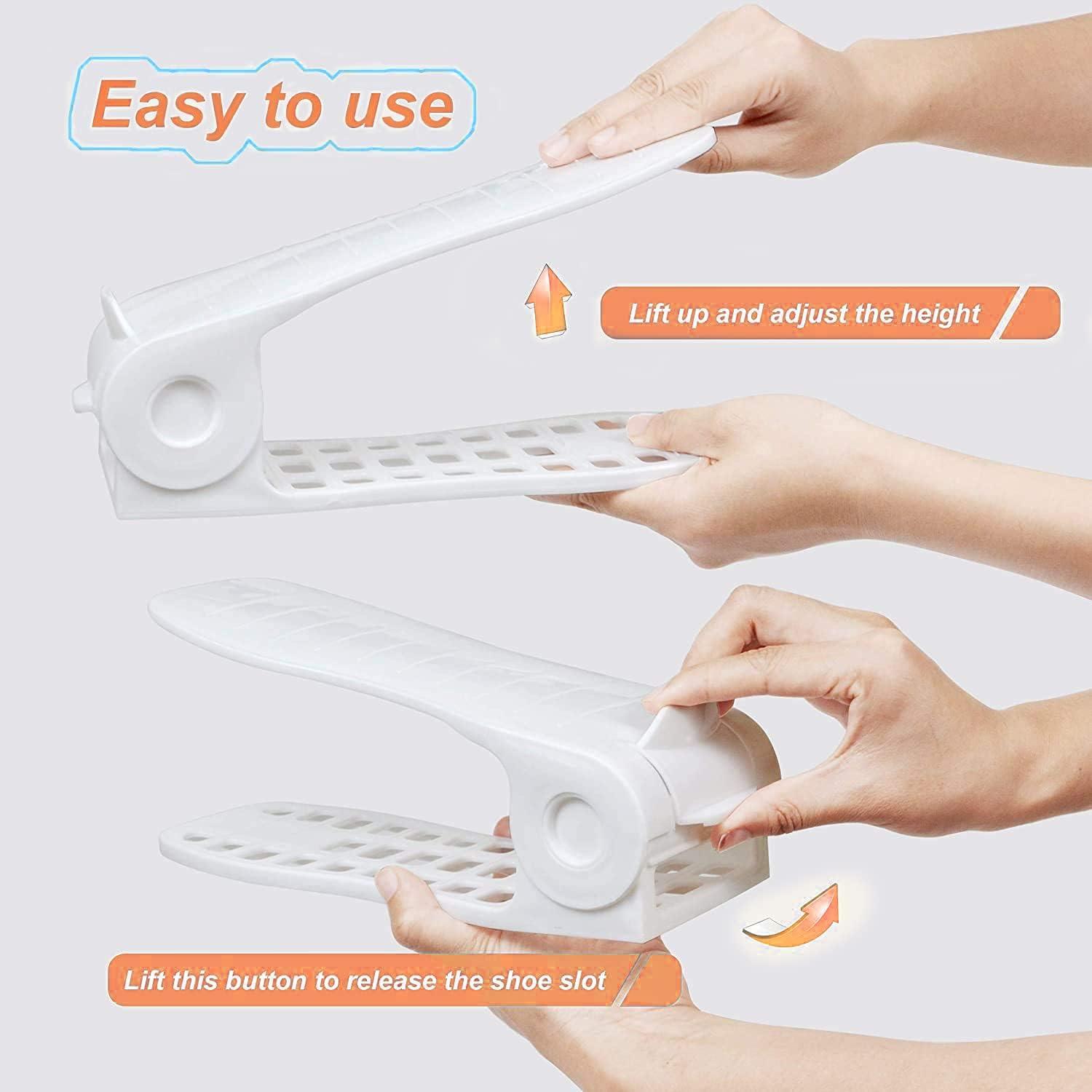 Organizador de Zapatos YIHATA Blanco 16 Piezas Ajustable