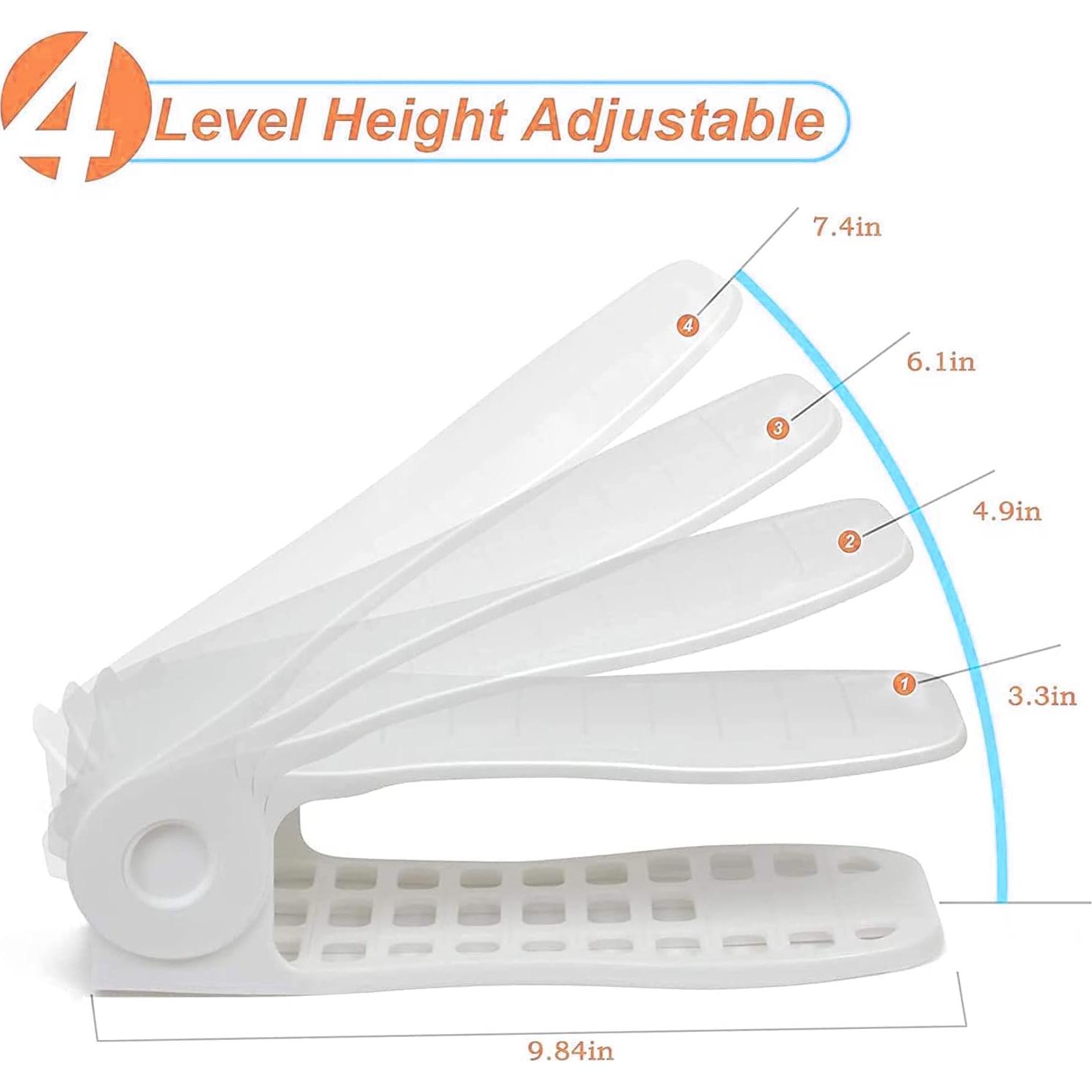 Organizador de Zapatos YIHATA Blanco 16 Piezas Ajustable