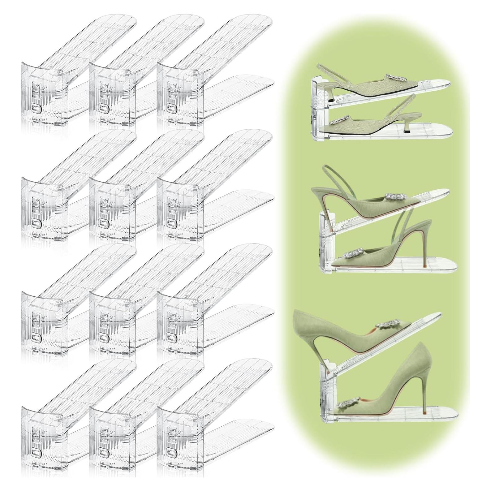 Organizador de Zapatos Transparente MOVDEET 12 Piezas Ajustable