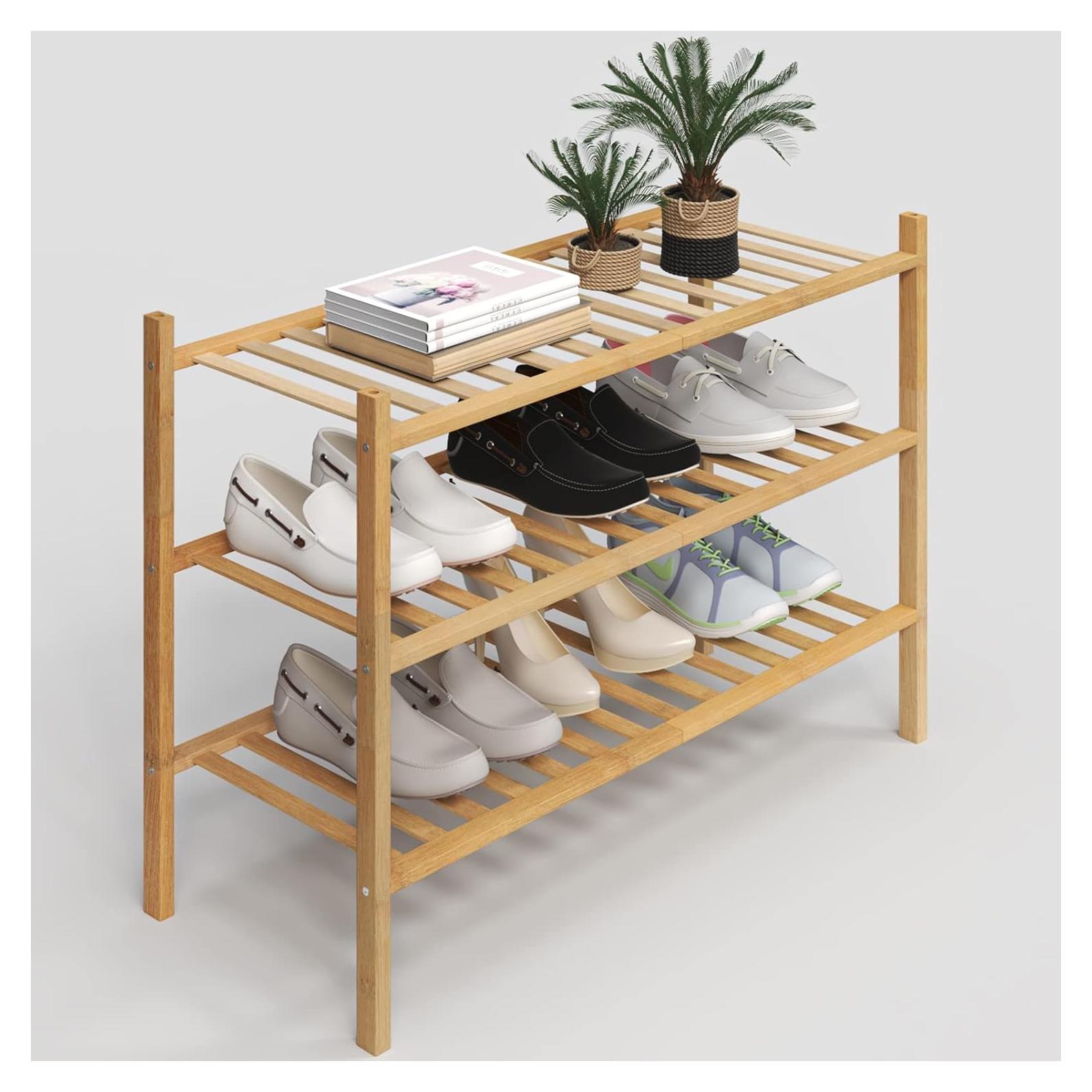 Estante para Zapatos de 3 Niveles Z&L HOUSE de Bambú