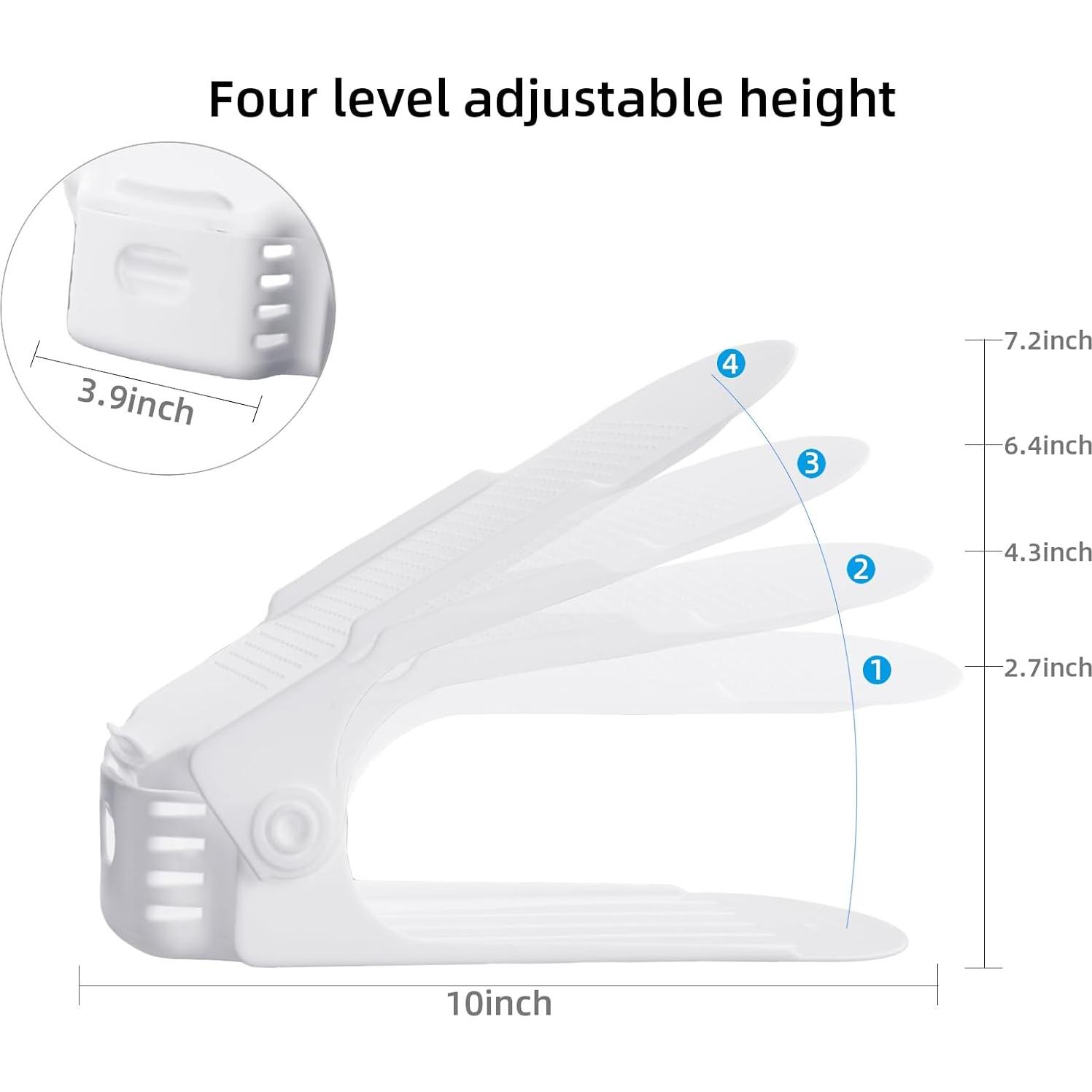 Organizador de Zapatos Yashong 24PCS Apilable Blanco